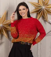 Gemre Red-Gold Warm Sweater Raiha