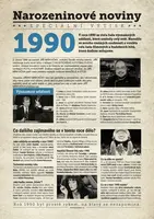 Narozeninové noviny 1990 s vlastním textem a fotografií, S textem