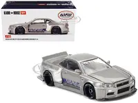 Nissan Skyline GT-R (R34) "Kaido Works Shinjuku V1" RHD (Right Hand Drive) Silver Metallic (Designed by Jun Imai) "Kaido House" Special 1/64 Diecast