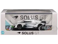 McLaren Solus GT White with Blue Stripes 1/64 Diecast Model Car by CM Model
