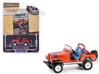 1979 Jeep CJ-7 Renegade Red with Blue Stripes "We Build em Tough Because you Play Rough" "Vintage Ad Cars" Series 11 1/64 Diecast Model Car by Greenl