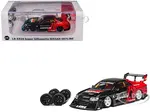 Nissan Skyline LB-ER34 "Super Silhouette" RHD (Right Hand Drive) "ADVAN" Black and Red with Extra Wheels 1/64 Diecast Model Car by CM Model