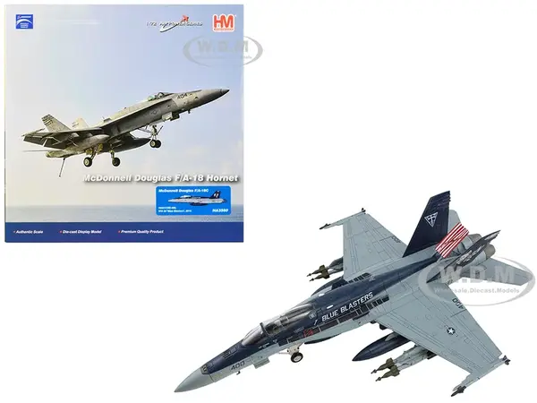 McDonnell Douglas F/A-18C Hornet Aircraft "NE400 VFA-34 Blue Blasters" (2015) United States Navy "Air Power Series" 1/72 Diecast Model by Hobby Maste
