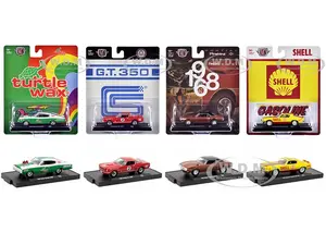 "Auto-Drivers" Set of 4 pieces in Blister Packs Release 110 Limited Edition to 9600 pieces Worldwide 1/64 Diecast Model Cars by M2 Machines