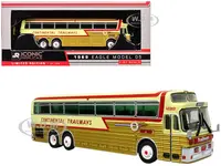 1969 Eagle Model 05 Coach Bus "Golden Eagle - Continental Trailways" Gold Metallic and Cream with Red Stripes Limited Edition to 504 pieces Worldwide