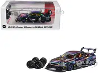 Nissan Skyline LB-ER34 "Super Silhouette" RHD (Right Hand Drive) 5 Chameleon Metallic with Extra Wheels 1/64 Diecast Model Car by CM Model