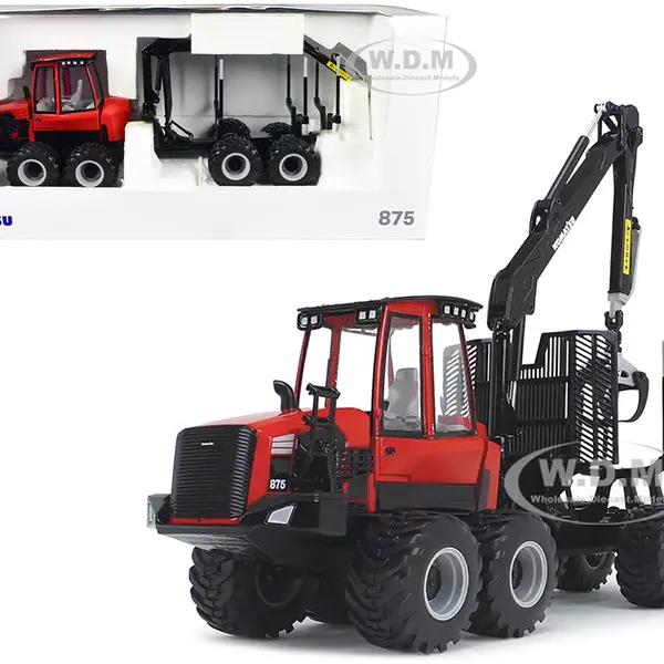 Komatsu 875.1 Forwarder Red and Black 1/32 Diecast Model by First Gear