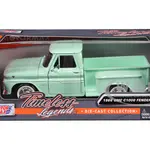 1966 GMC C1000 Fenderside Pickup Truck Light Green "Timeless Legends" Series 1/24 Diecast Model Car by Motormax