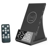 GREEN TIME X7 Wireless Fast Charger Alarm Clock Radio LED Smart Digital Desktop Subwoofer Bluetooth Speaker - EU Plug