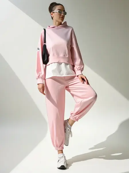 Resti Women's cotton set with a shirt-like insert