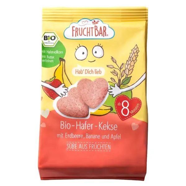 FRUCHTBAR ovsené sušienky s ovocím 8m+ BIO 100 g