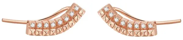 Rosato Pozdĺžne bronzové náušnice so zirkónmi cubic RZO041