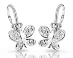 Cutie Jewellery Detské náušnice z bieleho zlata C2748-10-X-2 biela