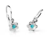Cutie Jewellery Detské náušnice z bieleho zlata C2149-10-X-2 svetlozelená