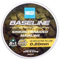 Nash splietaná šnúra baseline sinking braid uv yellow 1200 m - 0,20 mm 9,07 kg