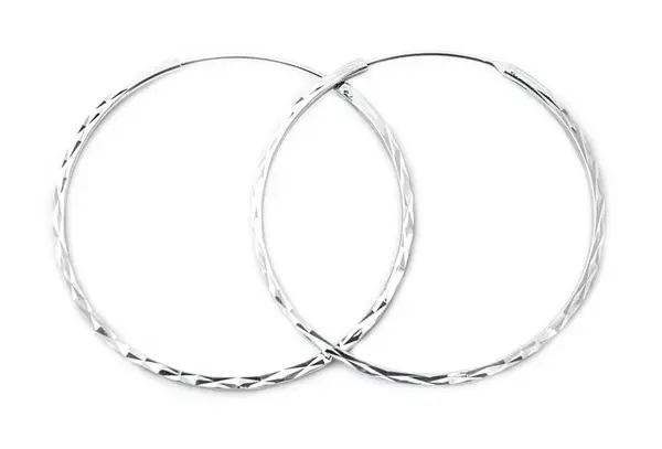 Beneto Módne kruhové náušnice zo striebra AGUC2439 / SCS 5 cm
