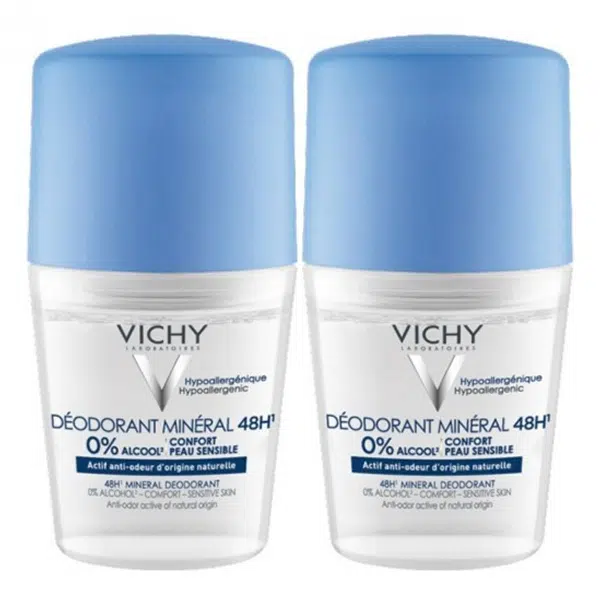 Vichy Súprava minerálnych guľôčkových dezodorantov (Mineral Deodorant) 2 x 50 ml