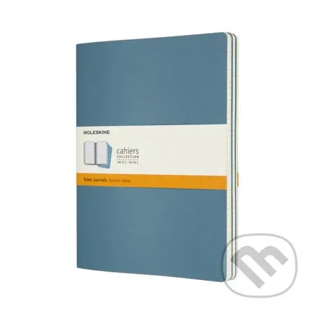 Moleskine – sada 3 zápisníkov Cahiers – modrá (veľké, linajkované, mäkká väzba)