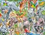 Veselé africké zvieratá - selfie CZ3 - puzzle z kategorie Naučné puzzle