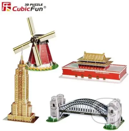Set 3 - 4 pamiatky - puzzle z kategorie 3D puzzle