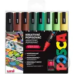 Posca sada popisovačů PC-5M - Earth 1,8 - 2,5 mm (mix zemitých tónů 8 ks)