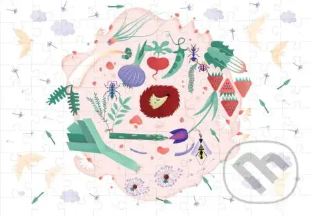 Zuzana Bartová: Jarná záhrada (Ilustrované puzzle s dreveným rámom, ktoré netreba lepiť) - puzzle z kategorie Umělecké