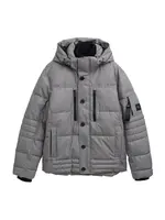 TOM TAILOR Zimná bunda  sivá melírovaná