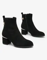 Resti Women's low stiletto boots in black Dogdas