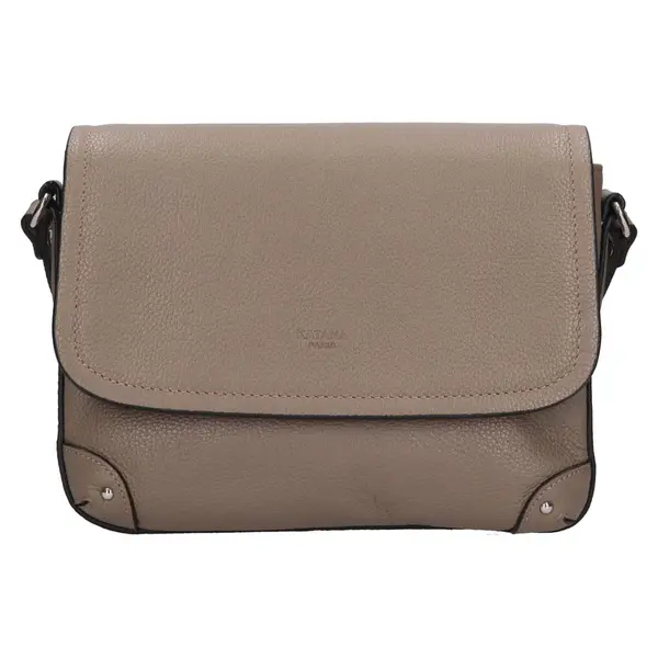 Kožená dámská crosbody kabelka Katana Lucce - šedá