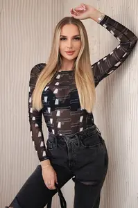 Tělová halenka s pistolemi černá