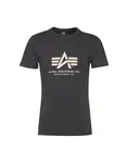 ALPHA INDUSTRIES Tričko  grafitová / biela