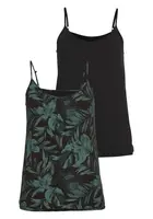 LASCANA Top  smaragdová / čierna