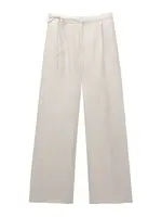 Pull&Bear Plisované nohavice  tmelová