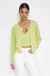 Trendyol Mint Crop 2-balení Top-Round Cardigan Knitwear Set