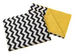 Medi Partners Quilt 55x75 + pillow 35x30 cotton + minky – Zygzag + yellow minky
