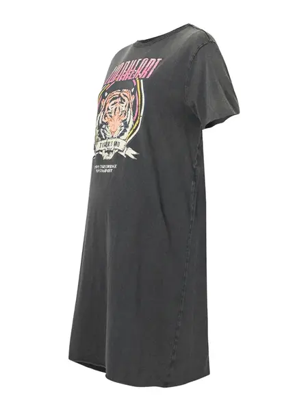 Only Maternity Šaty  tmavosivá / ružová / biela