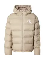 Calvin Klein Jeans Zimná bunda  kapučíno / biela