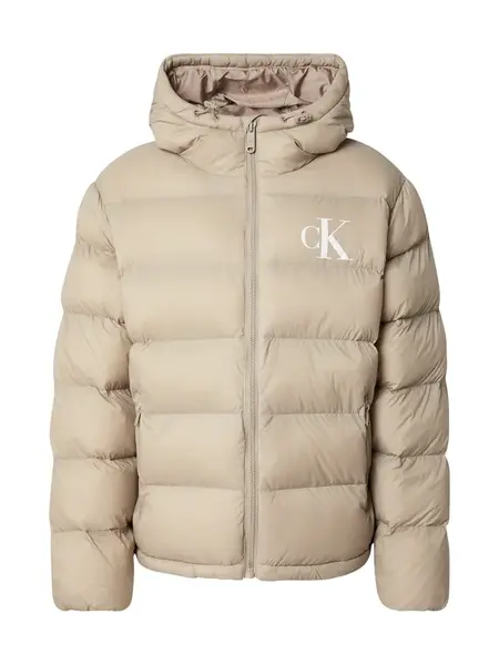Calvin Klein Jeans Zimná bunda  kapučíno / biela