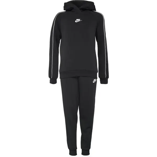 Nike K SPORTSWEAR CLUB FLC HDY TRACKSUIT Dětská tepláková souprava, černá, velikost