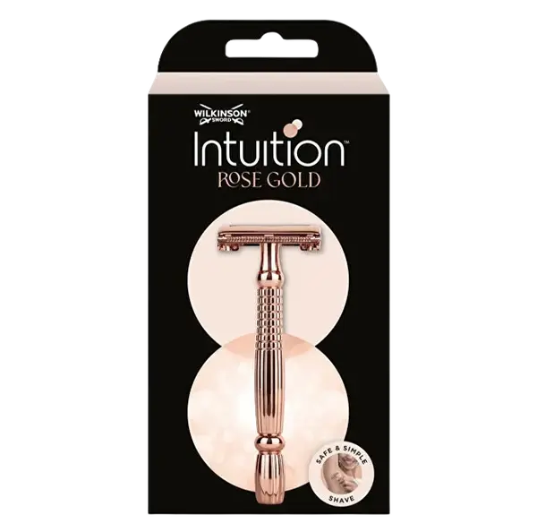 WILKINSON SWORD Intuition Double Edge Rose gold dámsky kovový holiaci strojček Classic + žiletky 10 ks