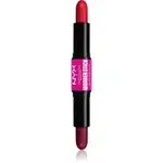 NYX Professional Makeup Wonder Stick Cream Blush obojstranná kontúrovacia tyčinka odtieň 05 Bright Amber and Fuchsia 2x4 g