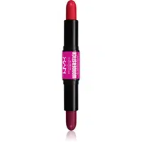 NYX Professional Makeup Wonder Stick Cream Blush obojstranná kontúrovacia tyčinka odtieň 05 Bright Amber and Fuchsia 2x4 g