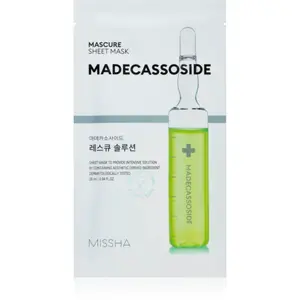 Missha Mascure Madecassoside ošetrujúca plátienková maska pre citlivú a podráždenú pleť 28 ml