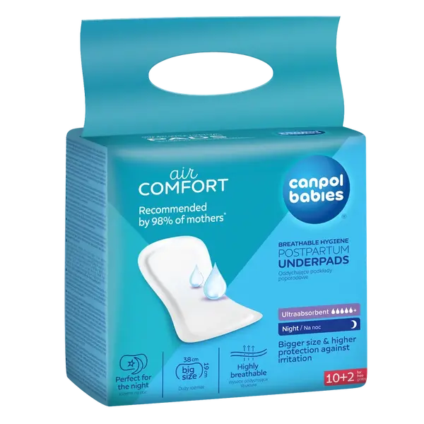 CANPOL BABIES Popôrodné nočné vložky - ultra absorbent, 10 ks