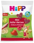 HIPP BIO Ovocno-obilné srdiečka Jahoda-Malina 40 g