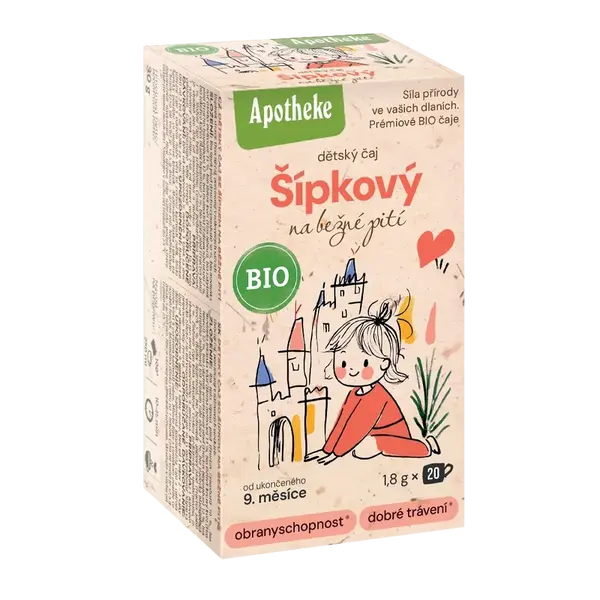 APOTHEKE BIO čaj detský Šípkový na bežné pitie 20 x 1.8 g