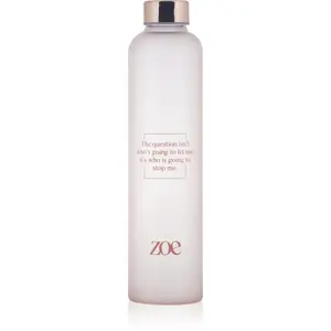 ZOE Quote Glass Bottle sklenená fľaša na vodu farba Pink 750 ml