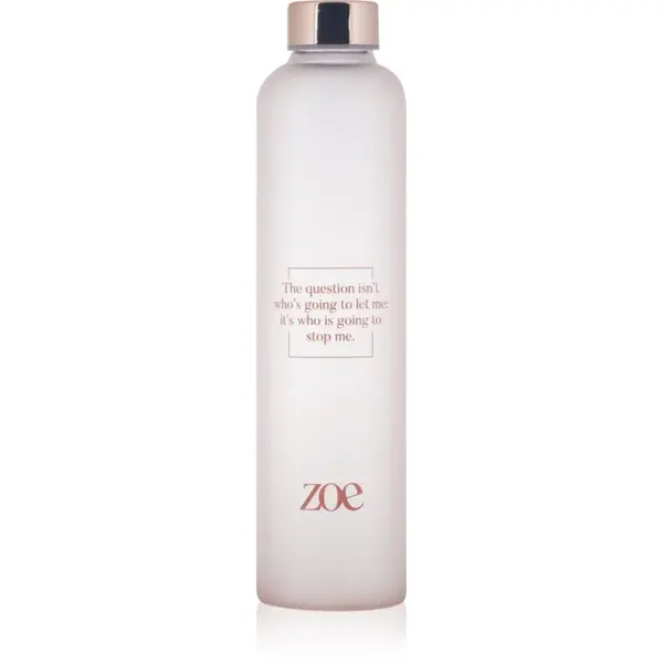 ZOE Quote Glass Bottle sklenená fľaša na vodu farba Pink 750 ml