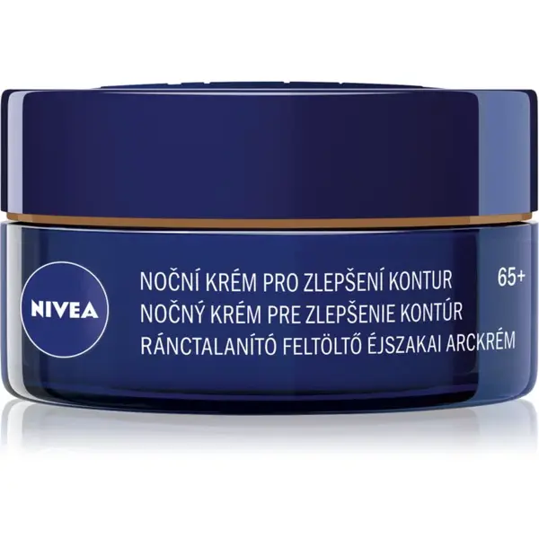 NIVEA Anti-Wrinkle Contouring liftingový nočný krém pre definíciu kontúr tváre pre vyhladenie kontúr 65+ 50 ml