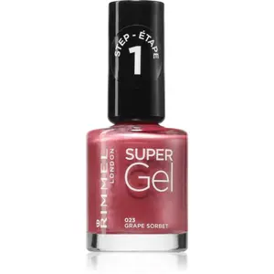Rimmel Super Gel gélový lak na nechty bez použitia UV/LED lampy odtieň 023 Grape Sorbet 12 ml